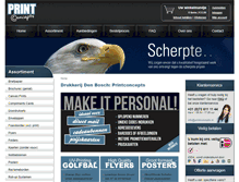 Tablet Screenshot of printconcepts.nl